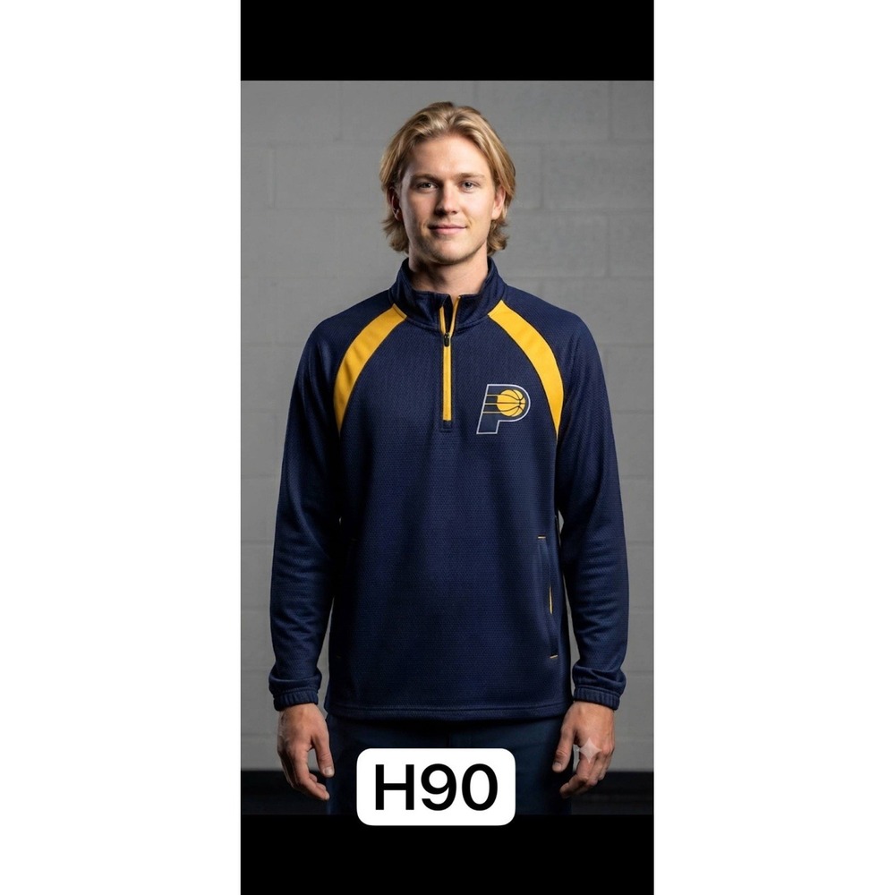 NWT Indiana Pacers Youth S 8-10 G-III Carl Banks Quarter Zip Pullover Jacket